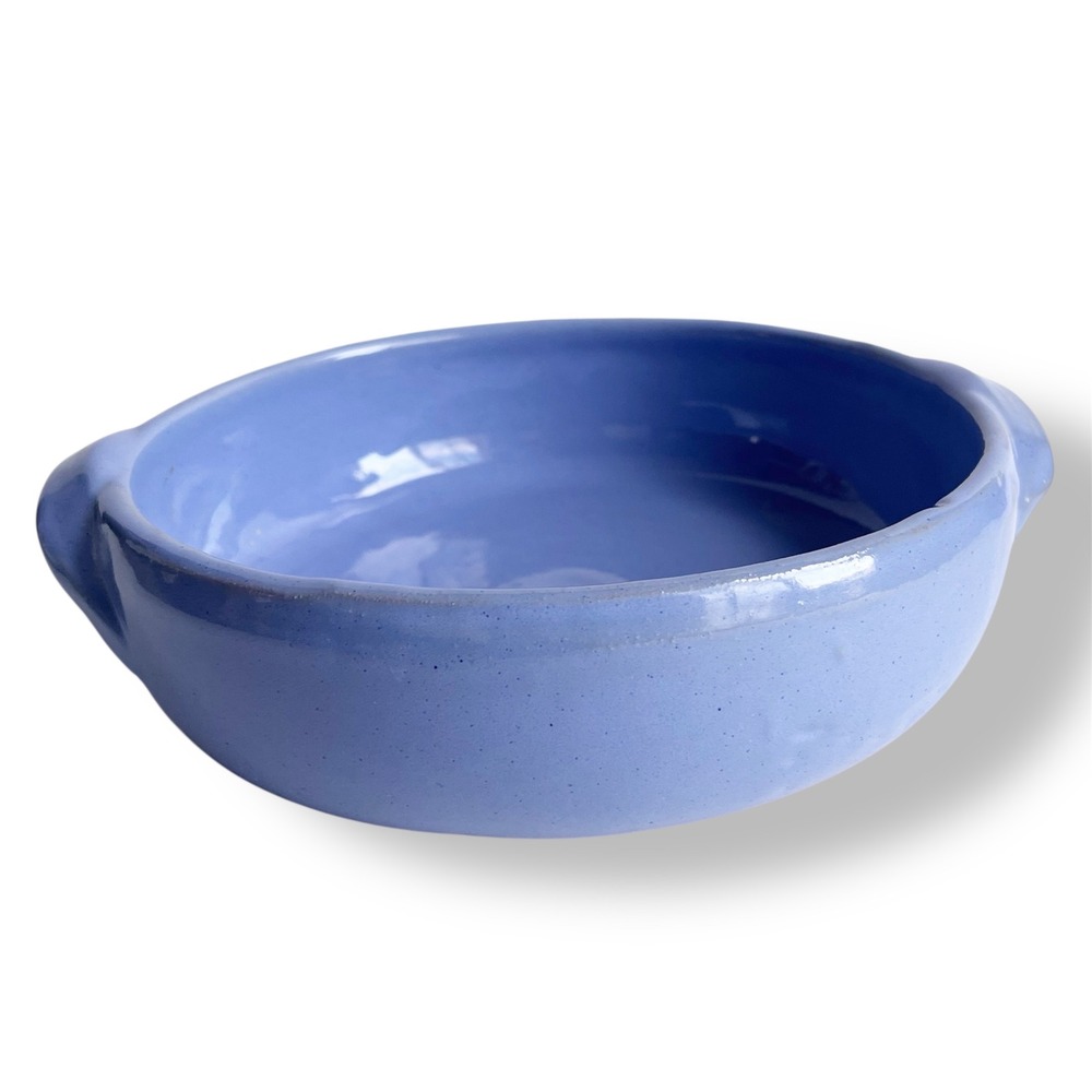 Bybee Pottery Blue Handled Serving Bowl dish with handles Kentucky KY handmade
